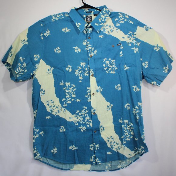 Volcon Men's Floral Short Sleeve Hawaiian Sz XXL - Picture 1 of 3